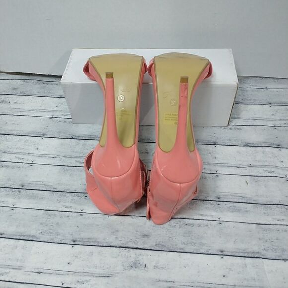 Women's SZ 10 Forever Pink Sandals High Heel Stilettos Buckle - Picture 5 of 10